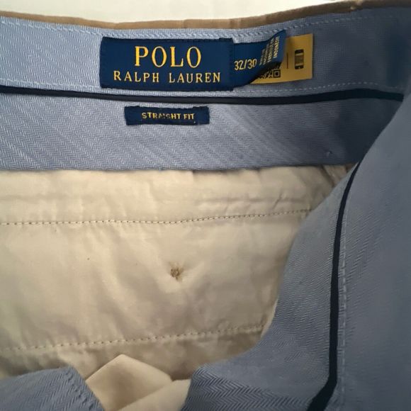 POLO RALPH LAUREN Mens Sz 32x30 Khaki Straight Fit Lightweight Linen Blend Pants - Picture 10 of 12
